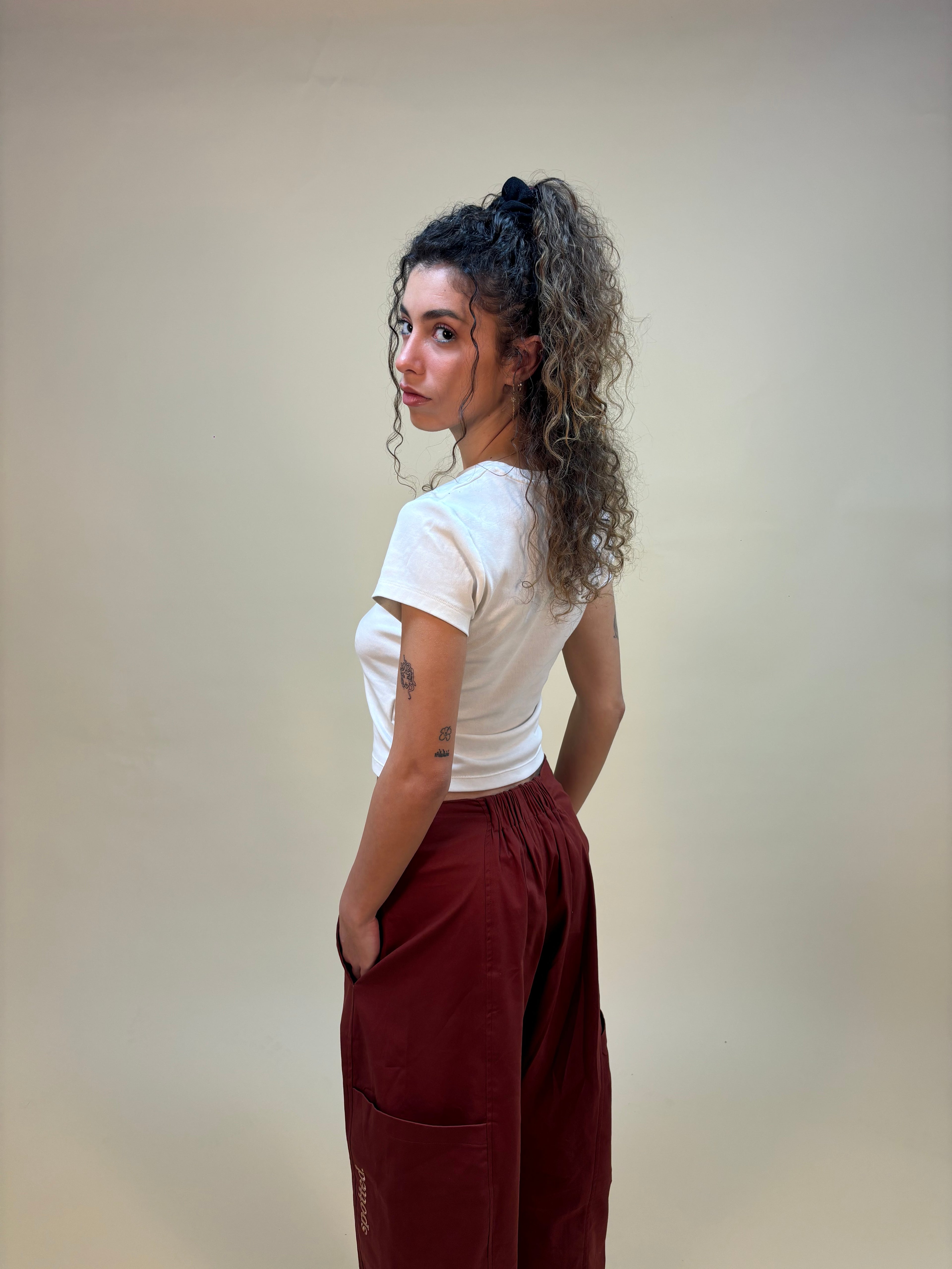 classic mima pants - red wine