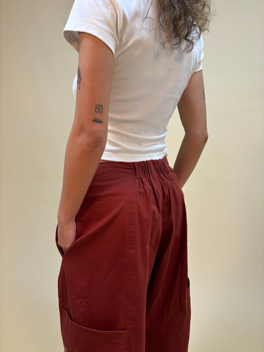 classic mima pants - red wine